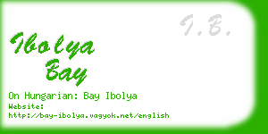 ibolya bay business card